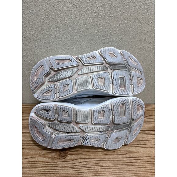 HOKA ONE ONE Bondi 9 Running Shoes 8 White Max Cushion Road Trainers No Insoles - Picture 7 of 8